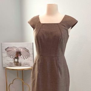 Banana Republic Light Brown Wool Blend Power Dress Sz 2P